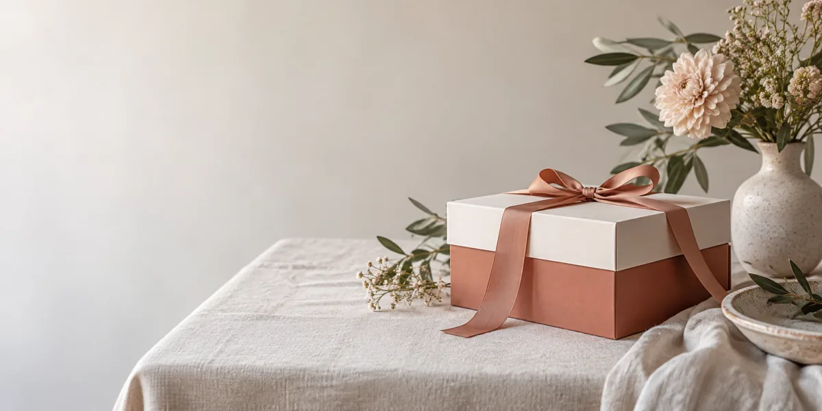 En elegant gave med blomster